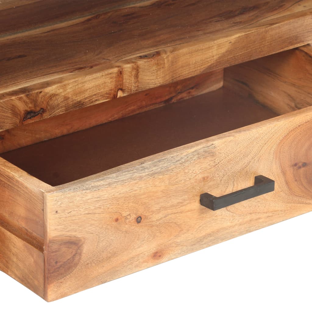 tv-skab 120x35x45 cm massivt træ med honningfarvet finish
