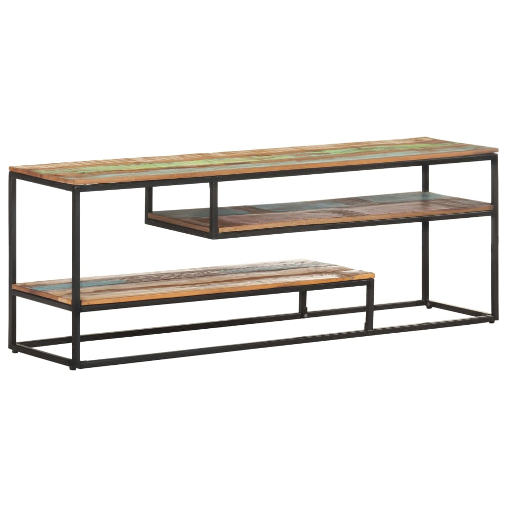tv-skab 130x30x45 cm massivt genbrugstræ