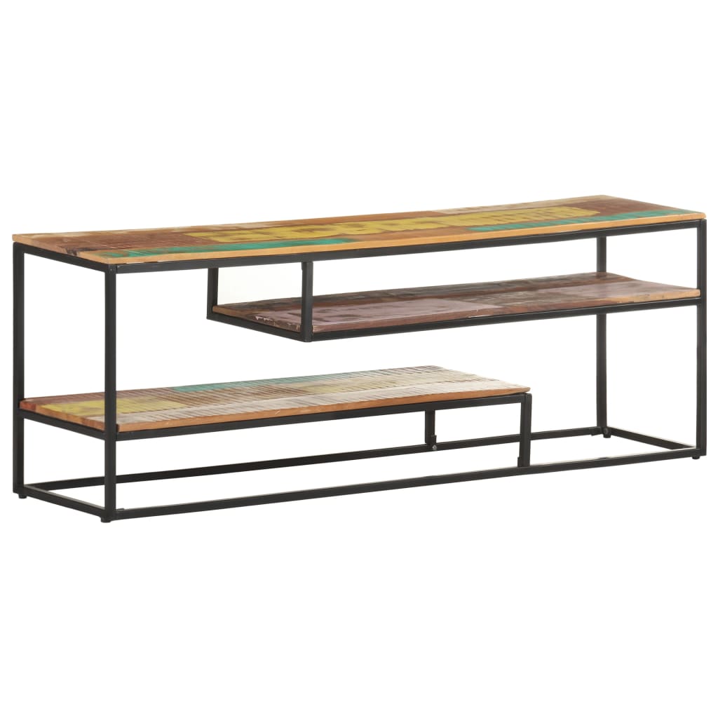 tv-skab 130x30x45 cm massivt genbrugstræ