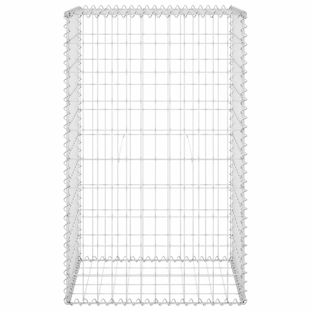 gabionvæg med dæksler 60x50x100 cm galvaniseret stål