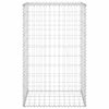 gabionvæg med dæksler 60x50x100 cm galvaniseret stål