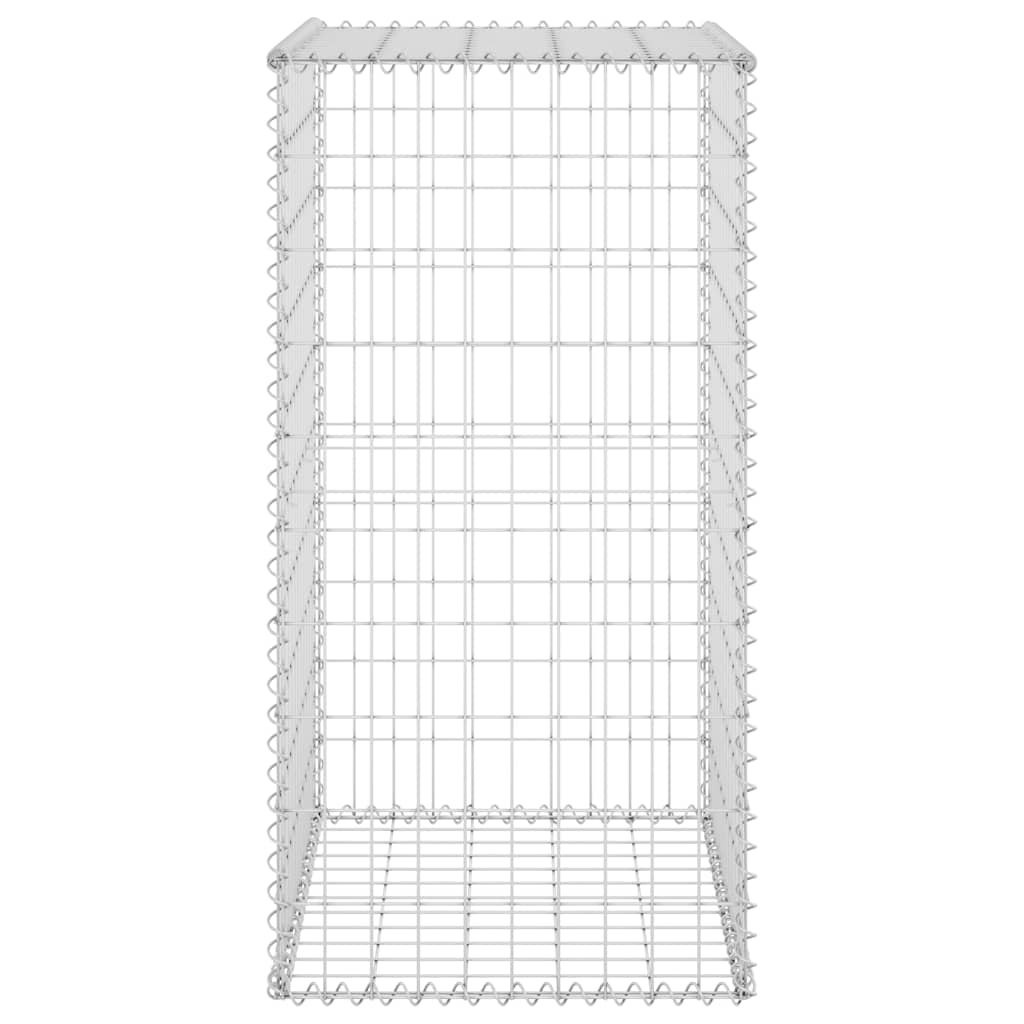 gabionvæg med dæksler 60x50x100 cm galvaniseret stål