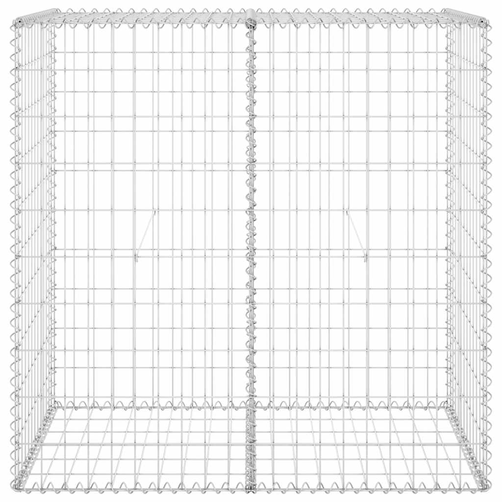 gabionvæg med dæksler 100x60x100 cm galvaniseret stål