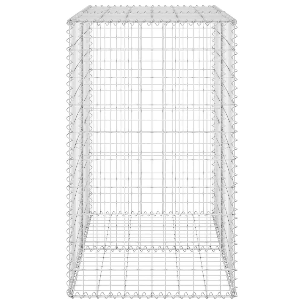 gabionvæg med dæksler 100x60x100 cm galvaniseret stål