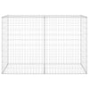 gabionvæg med dæksler 150x60x100 cm galvaniseret stål