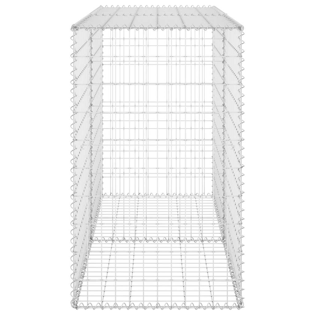 gabionvæg med dæksler 150x60x100 cm galvaniseret stål
