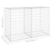 gabionvæg med dæksler 150x60x100 cm galvaniseret stål