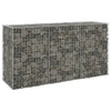 gabionvæg med dæksler 200x60x100 cm galvaniseret stål
