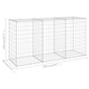 gabionvæg med dæksler 200x60x100 cm galvaniseret stål