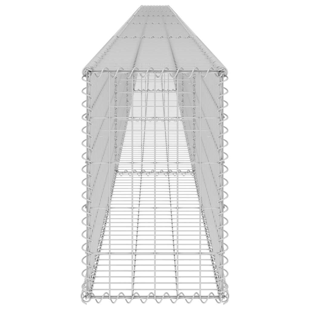 gabionvæg med dæksler 900x30x50 cm galvaniseret stål