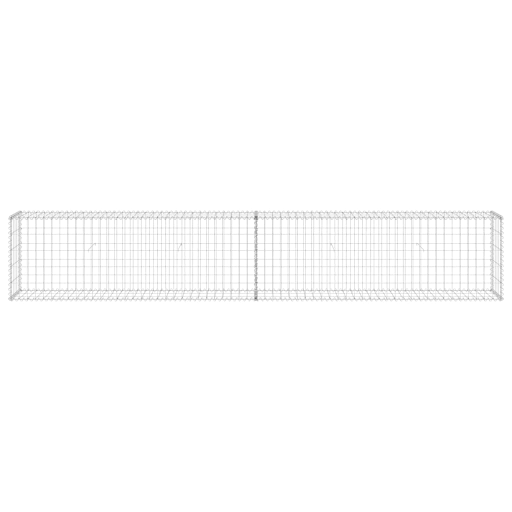 gabionvæg med dæksler 300x30x50 cm galvaniseret stål