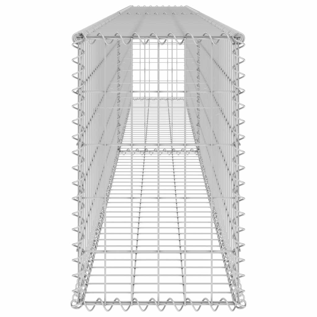 gabionvæg med dæksler 300x30x50 cm galvaniseret stål