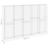 gabionvæg med dæksler 300x30x200 cm galvaniseret stål