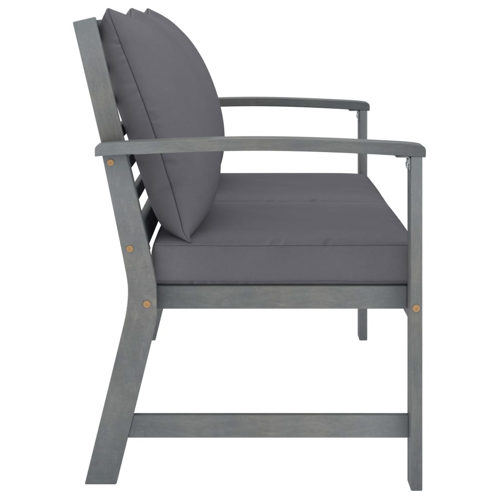 loungesæt til haven 4 dele med hynder massivt akacietræ