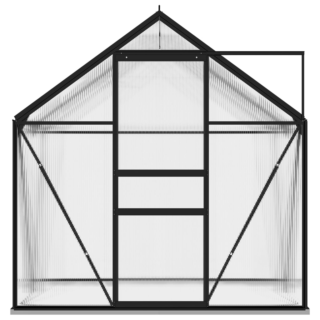 drivhus 2,47 m² aluminium antracitgrå