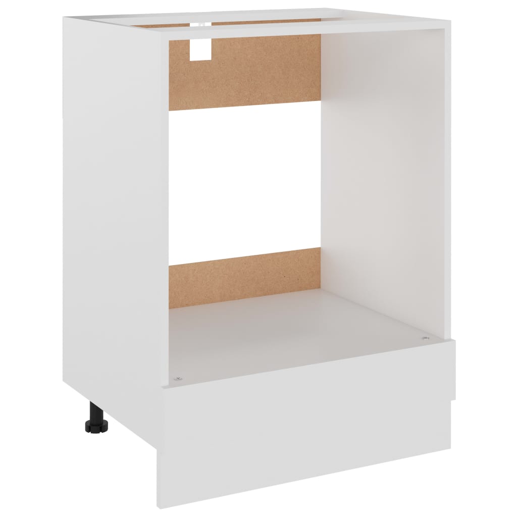 ovnskab "Riga" hvid 60x46x81,5 cm konstrueret træ