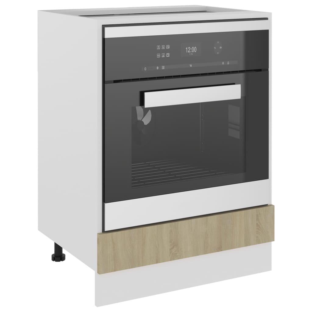 ovnskab "Riga" Sonoma eg 60x46x81,5 cm konstrueret træ