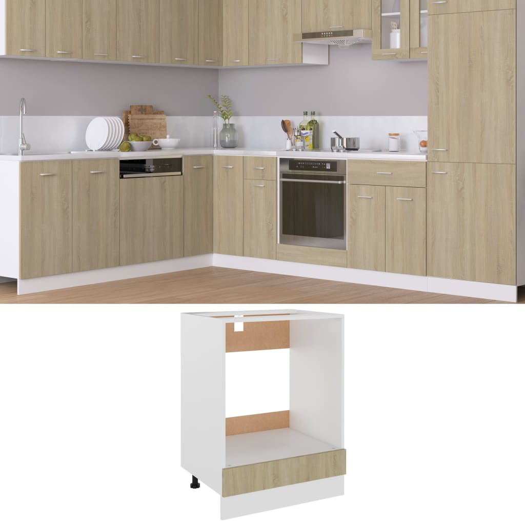 ovnskab "Riga" Sonoma eg 60x46x81,5 cm konstrueret træ