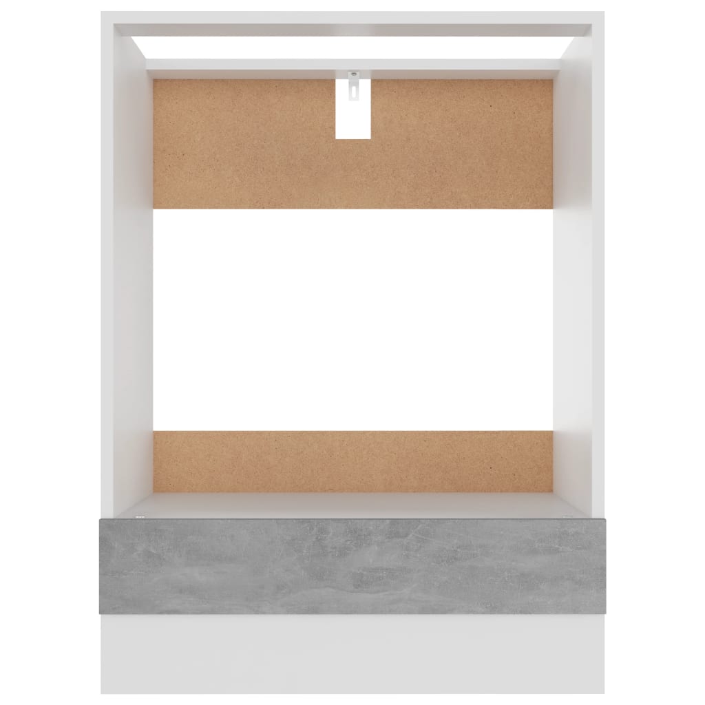 ovnskab "Riga" betongrå 60x46x81,5 cm konstrueret træ
