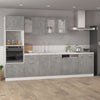 væghængt glasskab 80x31x60 cm konstrueret træ betongrå