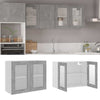 væghængt glasskab 80x31x60 cm konstrueret træ betongrå