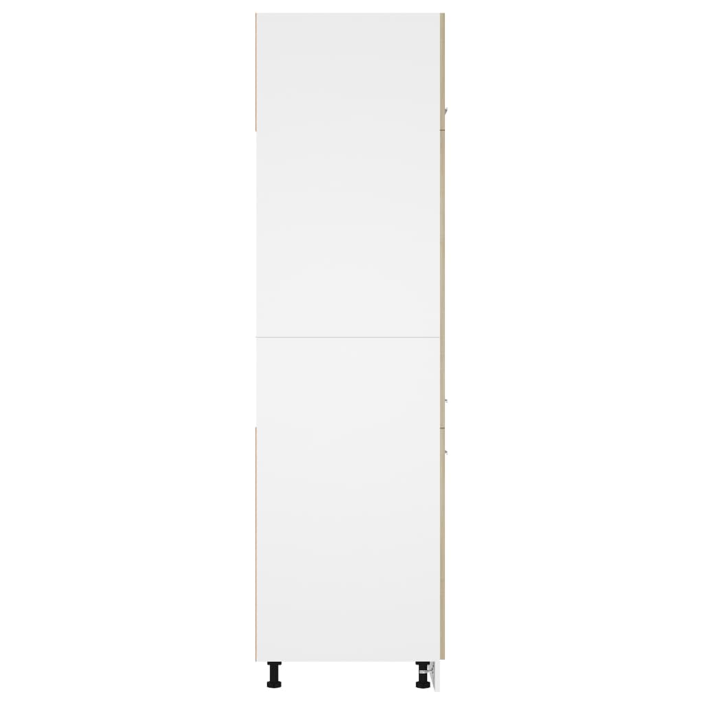 indbygningsskab til køl 60x57x207 cm konstrueret træ sonoma-eg
