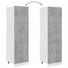 indbygningsskab til køl 60x57x207 cm konstrueret træ betongrå