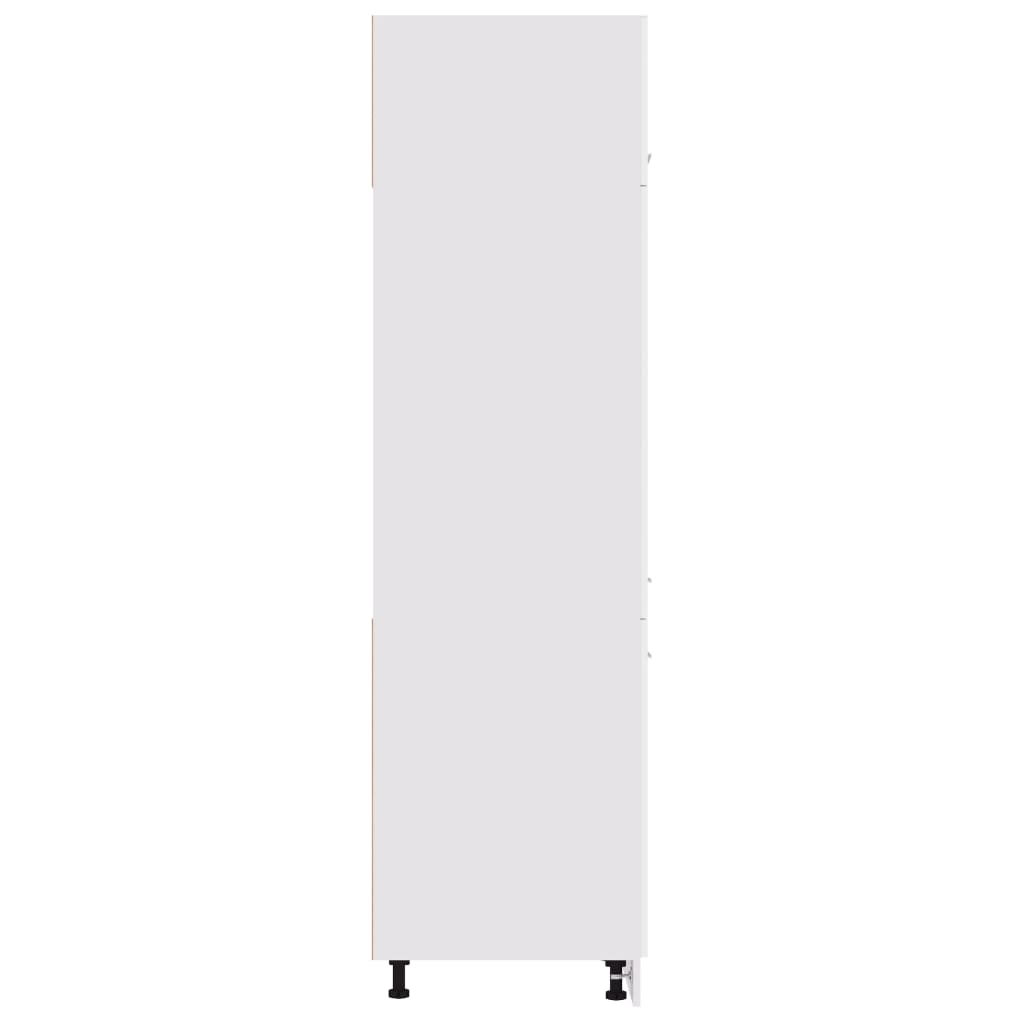 køleskabsskab "Lyon" højglans hvid 60x57x207 cm konstrueret træ