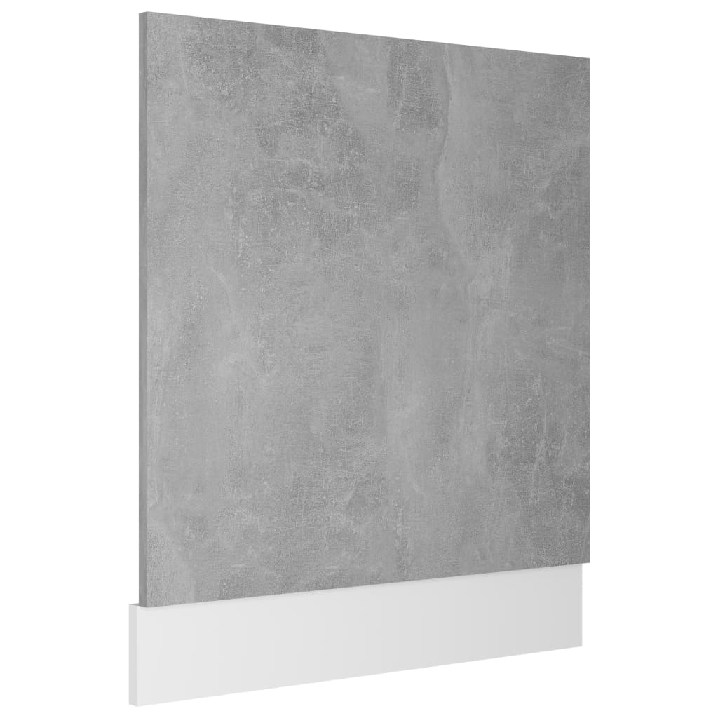 opvaskemaskinepanel "Lyon" betongrå 59,5x3x67 cm konstrueret træ