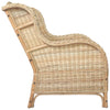 sofa med hynde naturlig rattan og linned