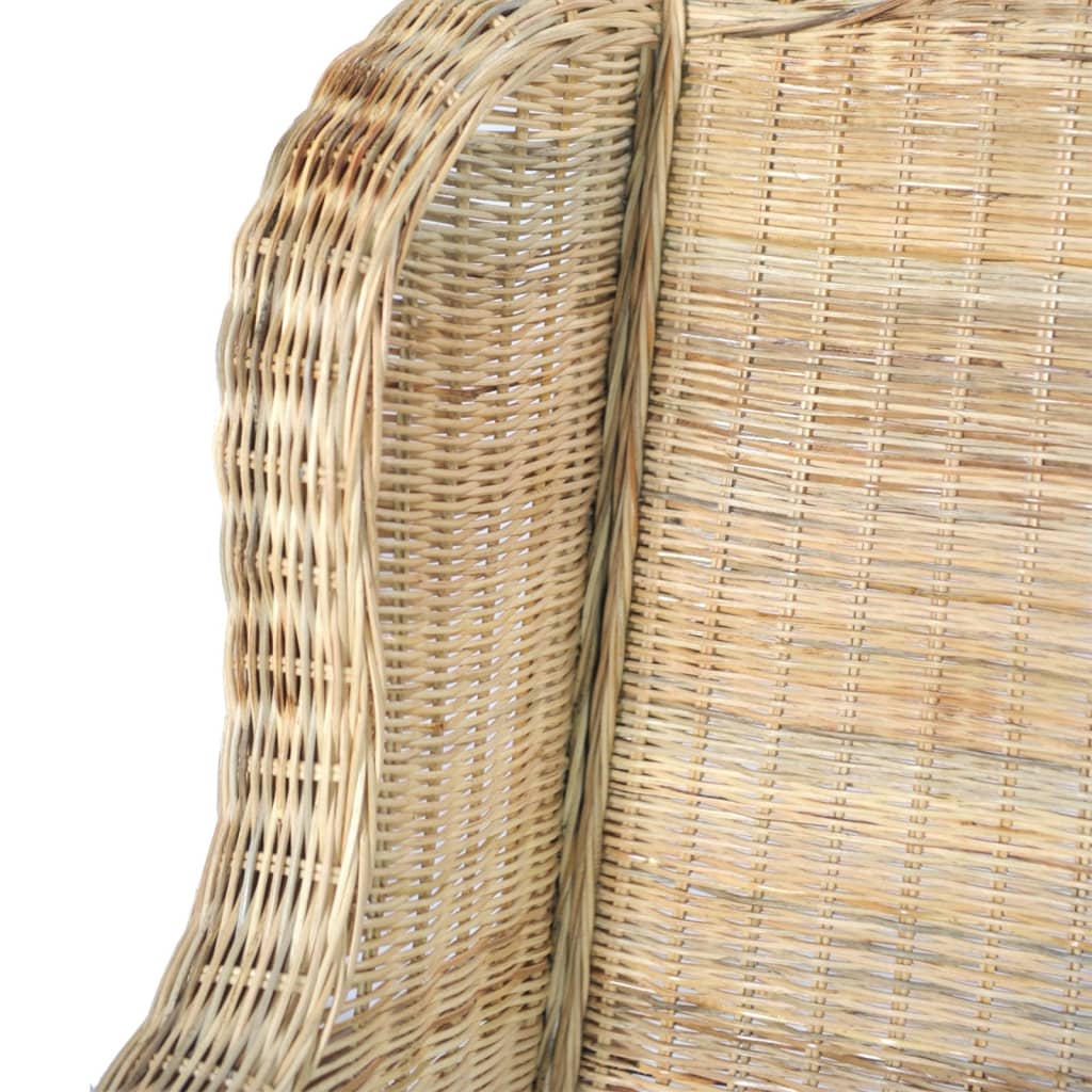 sofa med hynde naturlig rattan og linned