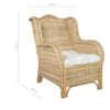 sofa med hynde naturlig rattan og linned