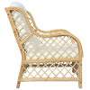 sofa med hynde naturlig rattan og linned