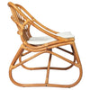 rattanstol linned lysebrun