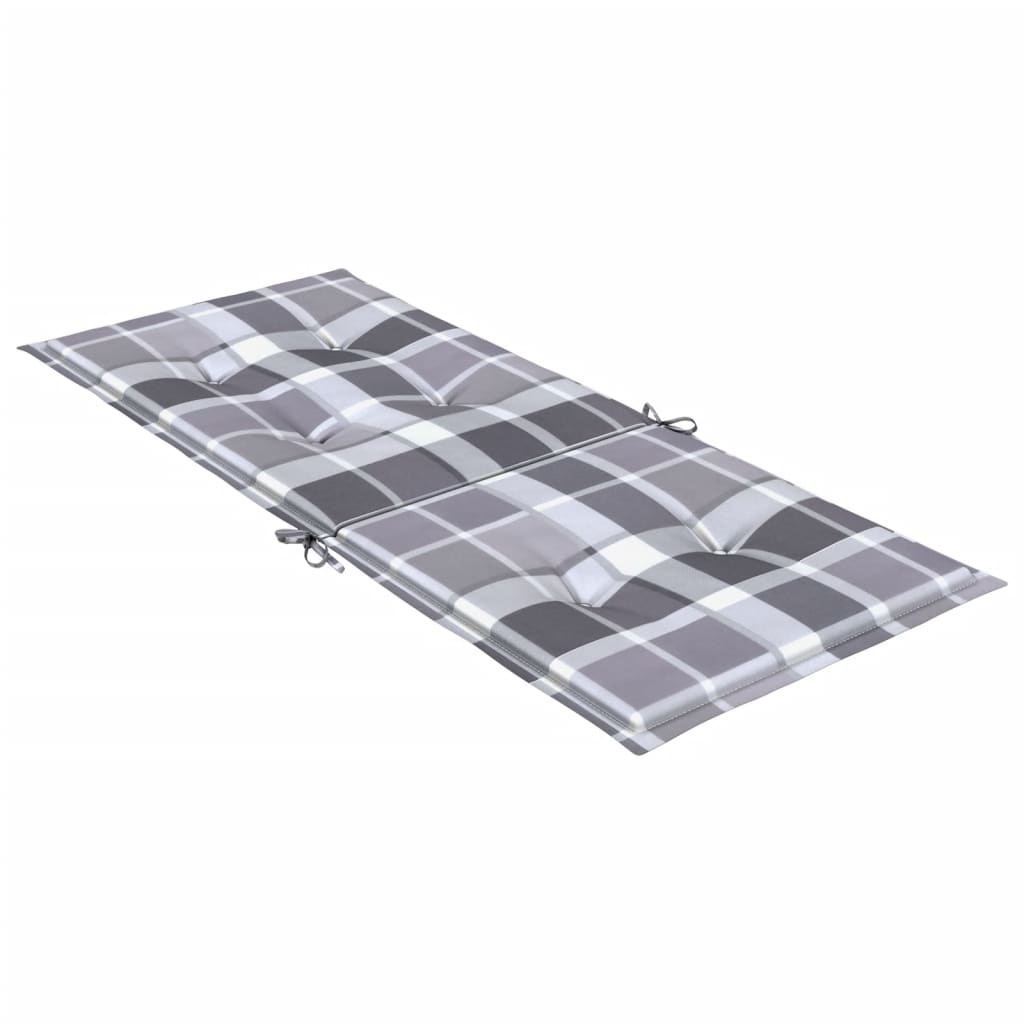 stolehynder m. høj ryg 4 stk. 120x50x3 cm stof gråternet