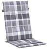 stolehynder m. høj ryg 6 stk. 120x50x3 cm stof gråternet