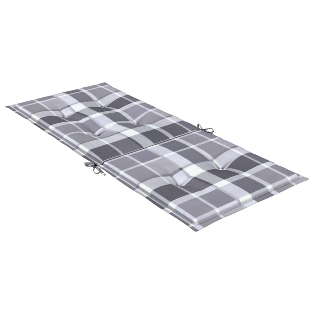 stolehynder m. høj ryg 6 stk. 120x50x3 cm stof gråternet