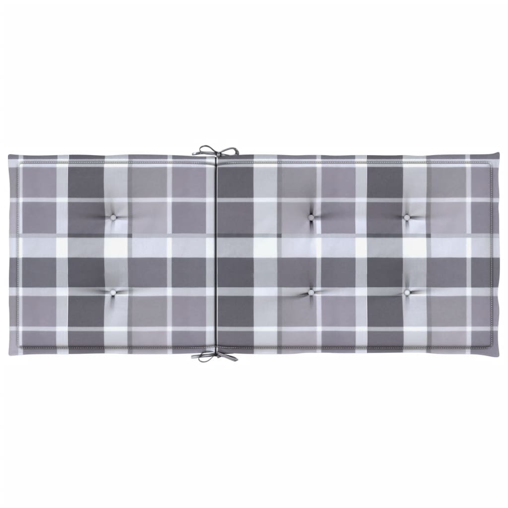 stolehynder m. høj ryg 6 stk. 120x50x3 cm stof gråternet