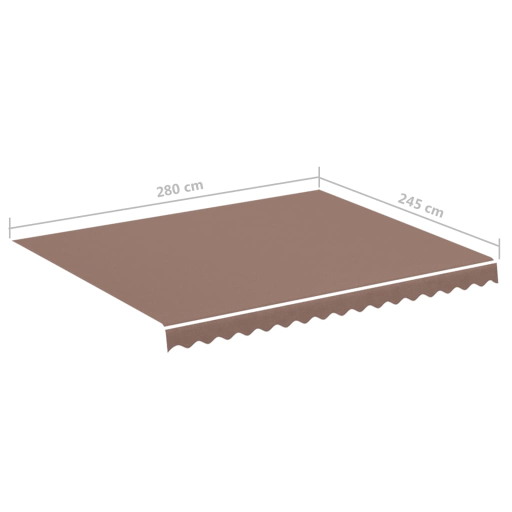udskiftningsdug til markise 3x2,5 m brun
