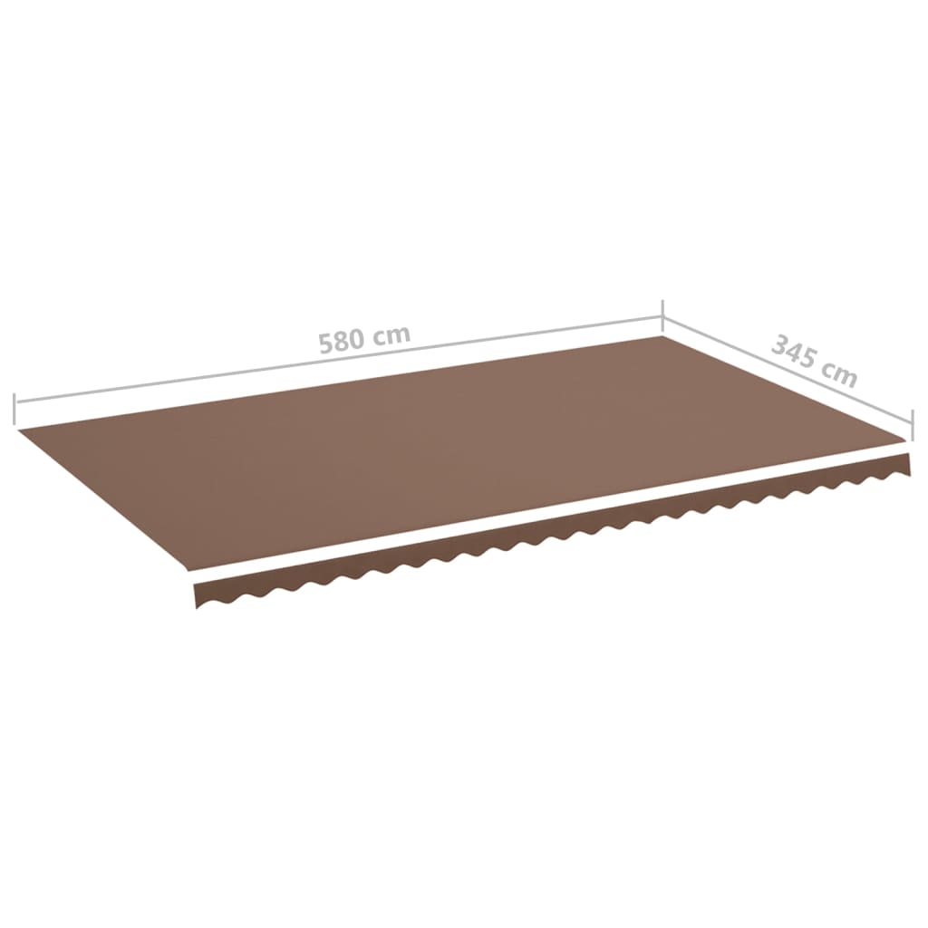 udskiftningsdug til markise 6x3,5 m brun
