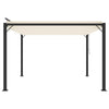 pavillon 3x3 m med lameltag stof og aluminium cremefarvet