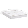 sandkasse 95x90x15 cm fyrretræ hvid