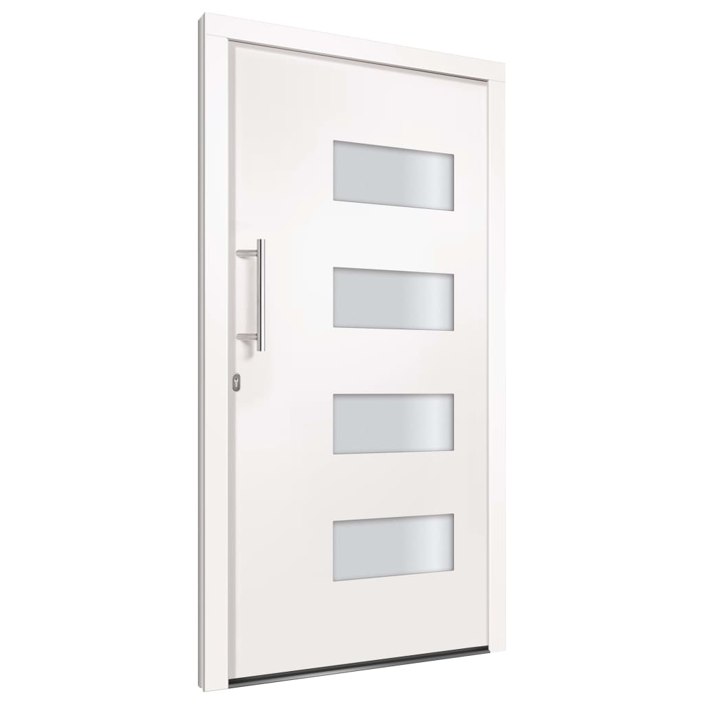 hoveddør 100x200 cm aluminium og PVC hvid