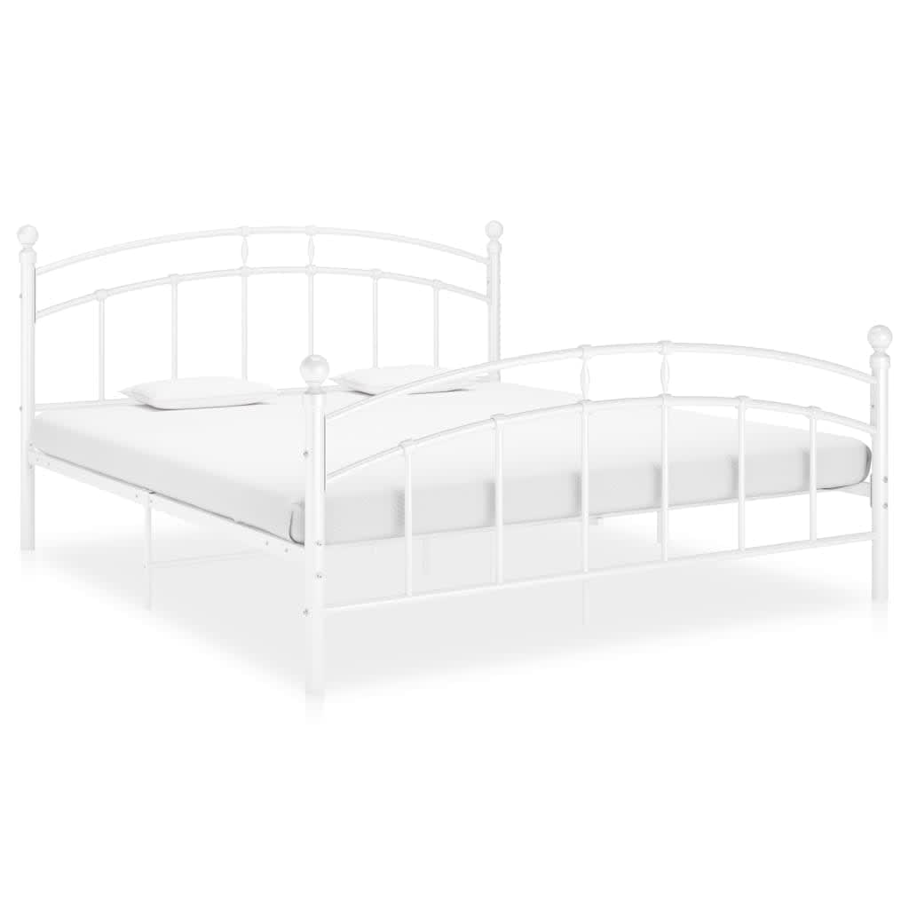 sengestel 160x200 cm metal hvid