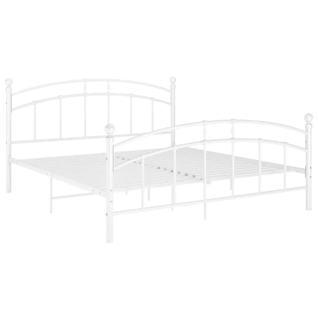 sengestel 160x200 cm metal hvid