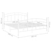 sengestel 160x200 cm metal hvid