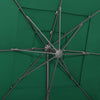 parasol med aluminiumsstang 4 niveauer 250x250 cm grøn