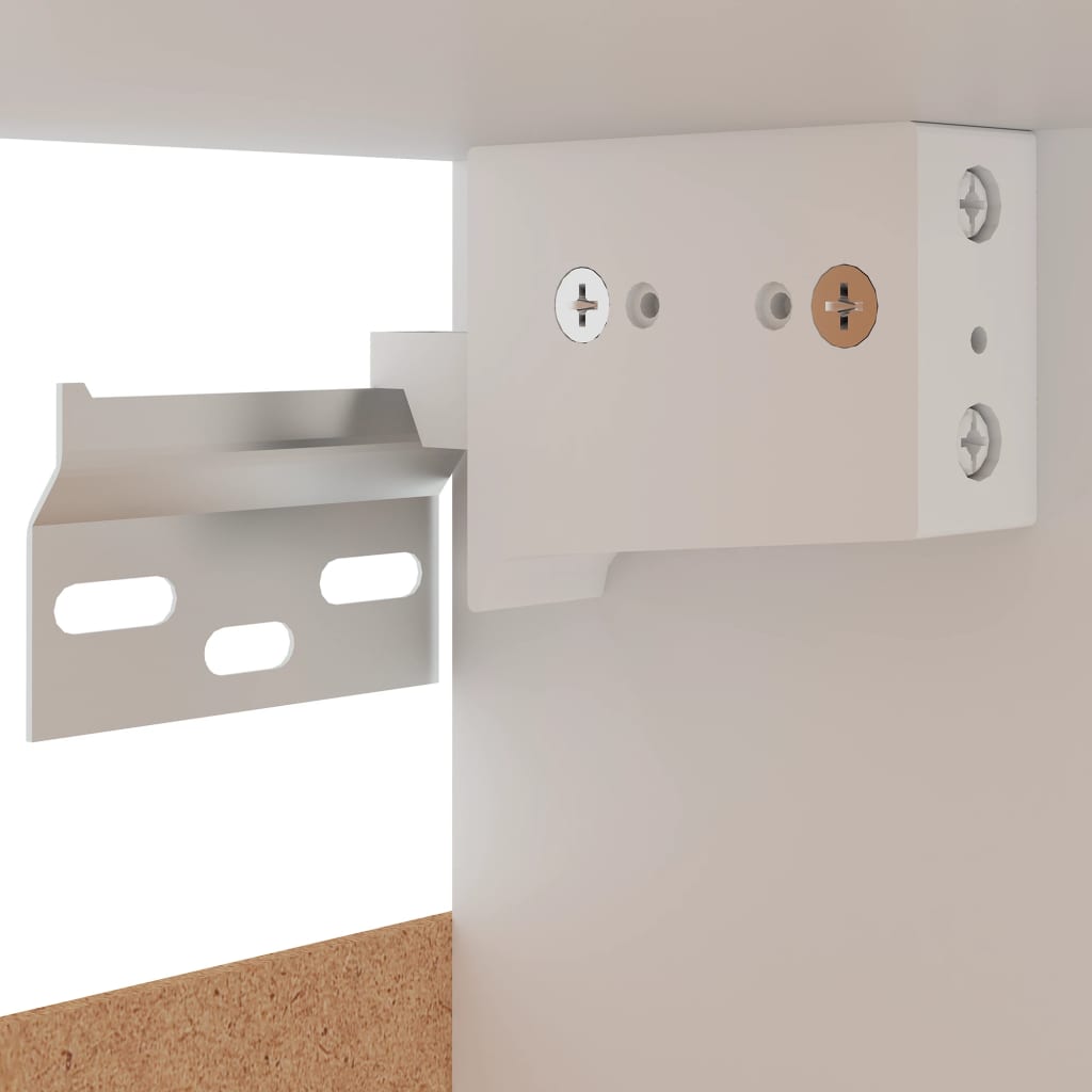 hængeskabe 2 stk. "Lyon" hvide 50x31x60 cm konstrueret træ