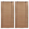 rullegardiner 2 stk. 100x160 cm bambus brun
