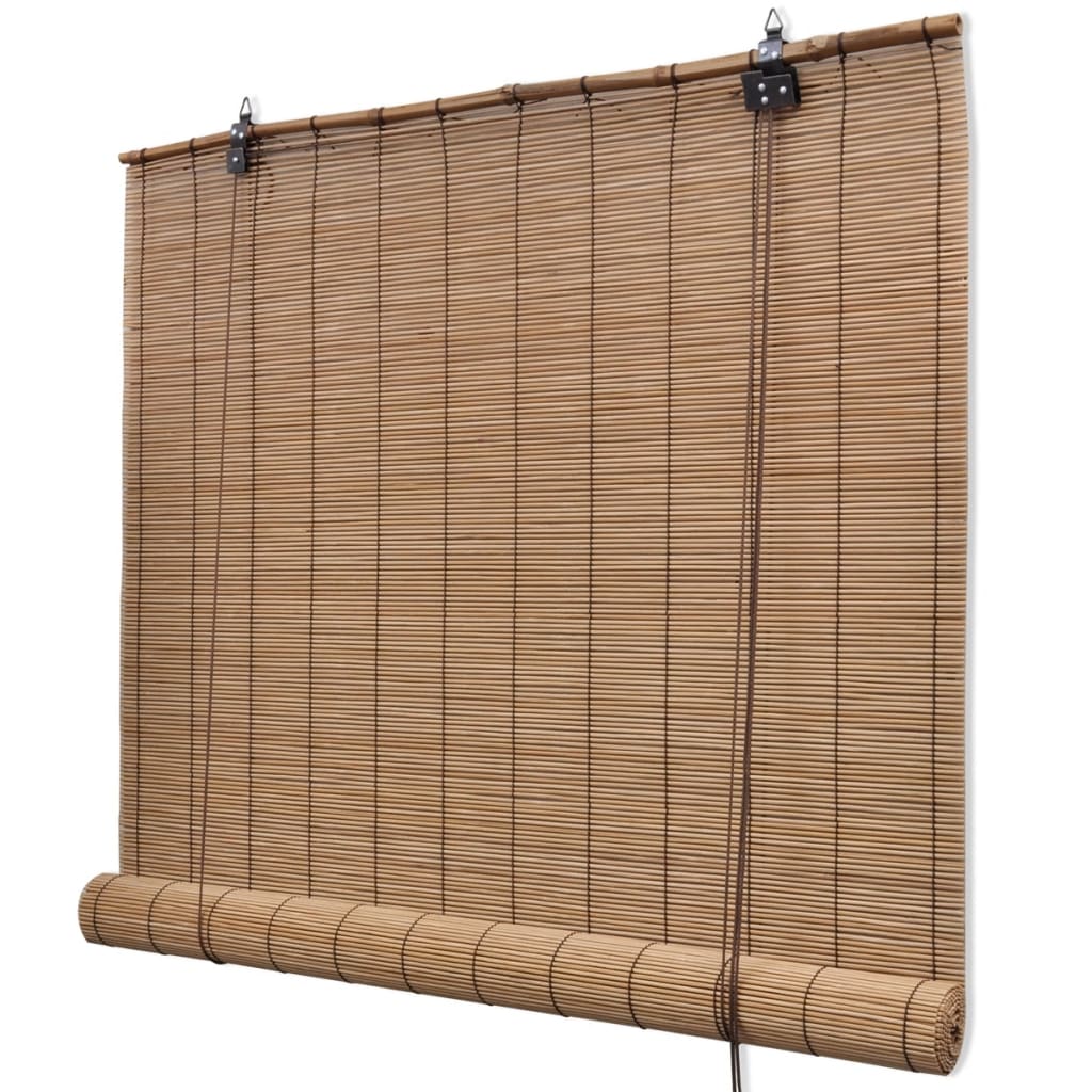 rullegardiner 2 stk. 100x160 cm bambus brun